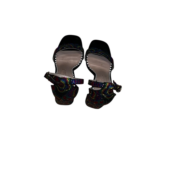 Betsey Johnson Multicolor Beaded Women's Sandals Cicely Block Heel Dress 8.5 - Picture 6 of 8